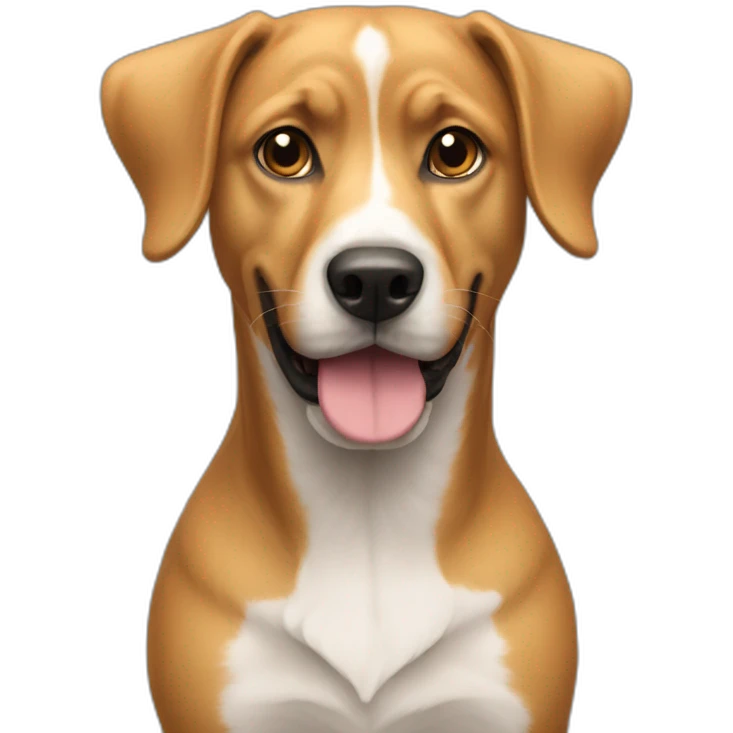 Chat sur un chien emoji
