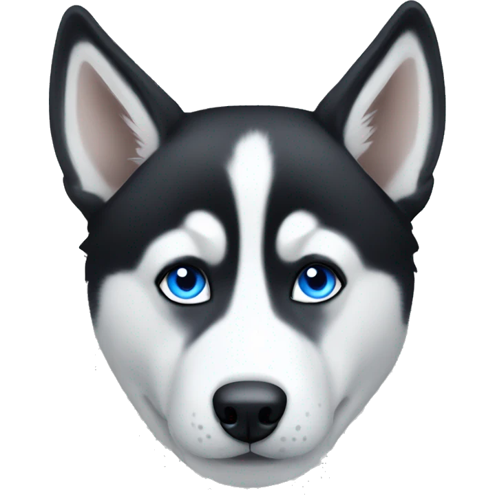 Blue eyes husky emoji