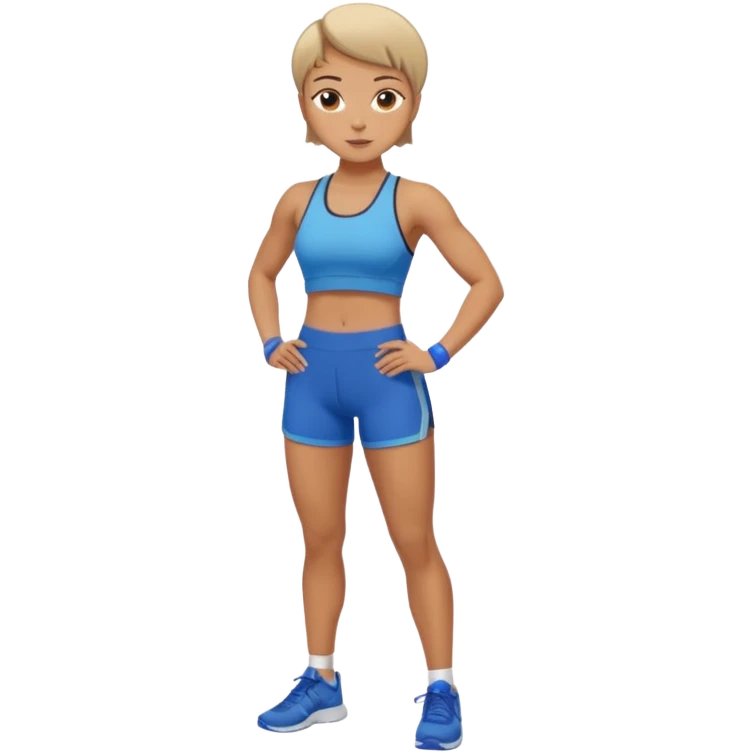 gym girl with short hair  emoji