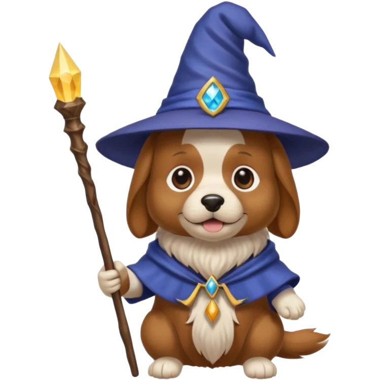 Dog wizard emoji