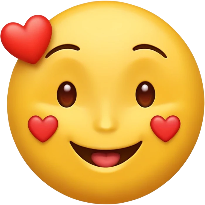 yellow emoji with Kissy face and a red heart ￼ emoji