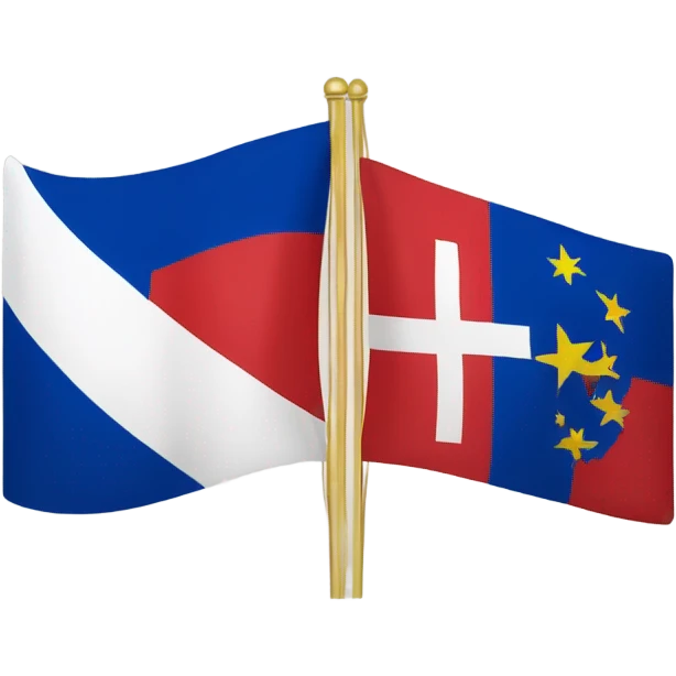 Georgian flag with eu flag  emoji
