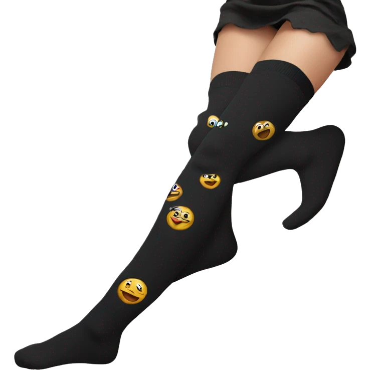 Black over knee socks emoji