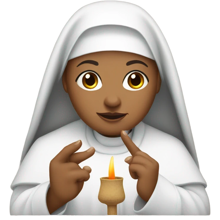 A nun smoking a cigarette  emoji