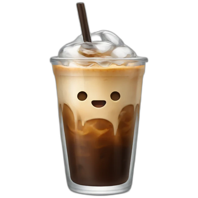 iced coffee on a glass emoji
