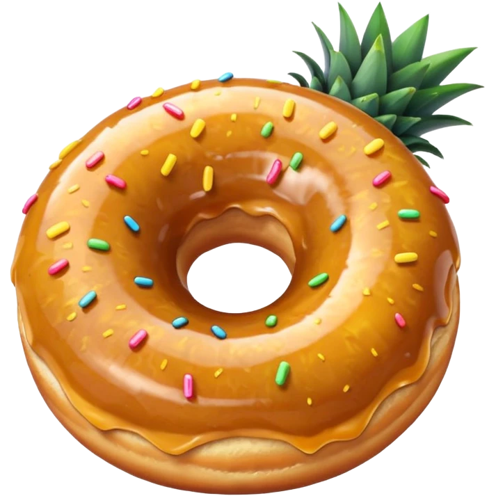 Donut with pineapple emoji