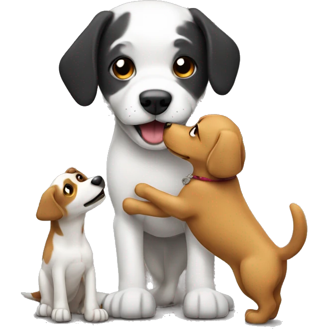 dog playing with human emoji