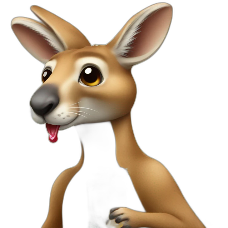 Kangaroo drinking soda  emoji