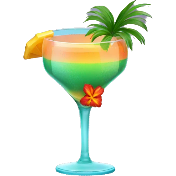 tropical cocktail in a glass emoji