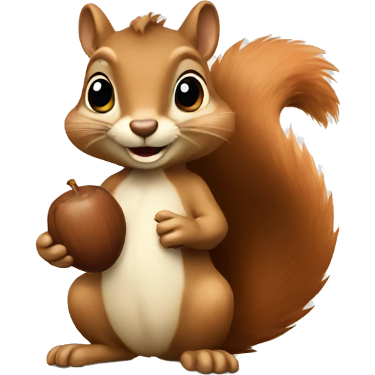 squirrel holding an acorn  emoji