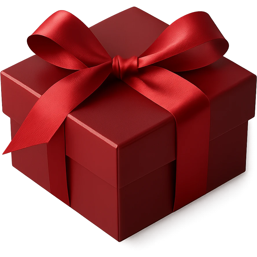 cartier red box, with ribbon, luxury gift packaging, no text emoji