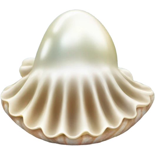 Clam with shiny pearl emoji