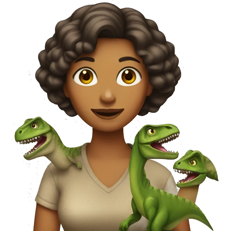 Lady with Dinosaurs  emoji