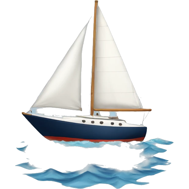 Sailboat with navy hull emoji