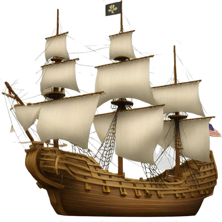 mayflower ship, clear background emoji
