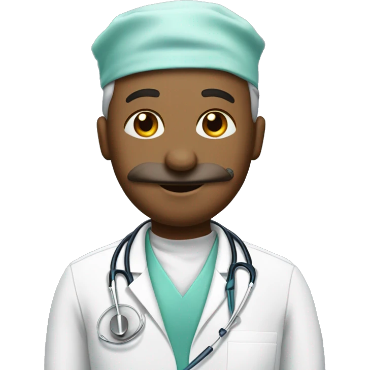 An emoji of a graceful swan dressed as a surgeon, wearing medical scrubs, a stethoscope around its neck, and a slight professional expression. emoji