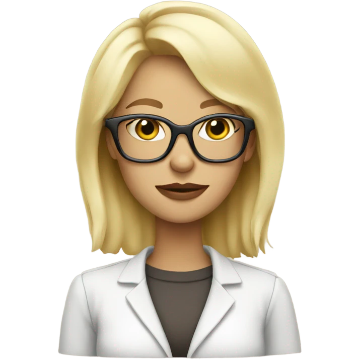 blonde wearing glasses smoking emoji