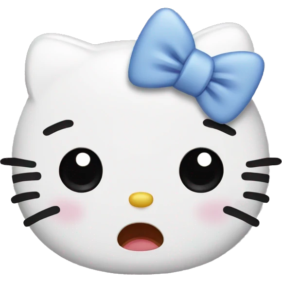 Hello kitty crying  emoji