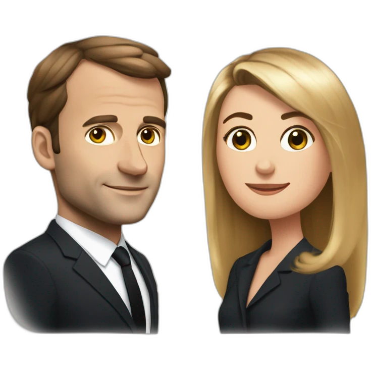 Macron et Brigitte emoji