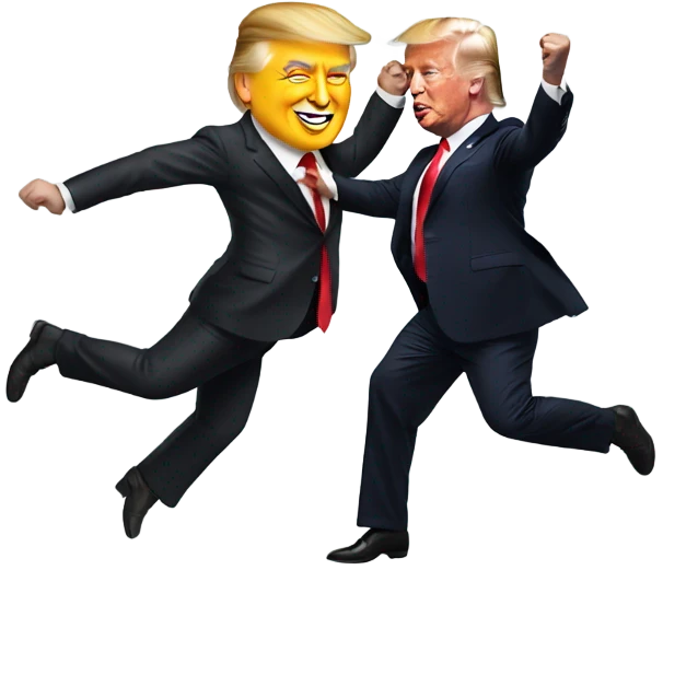 donald trump dancing with elon musk emoji