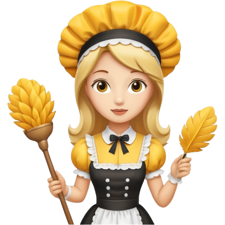 Mango dressed as a maid emoji