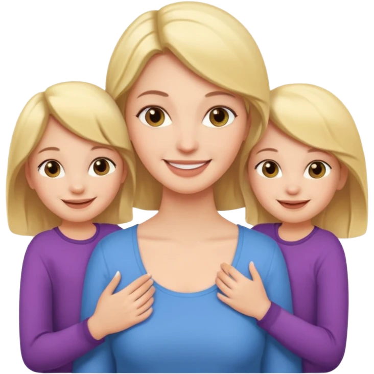 single mom with twin girls emoji