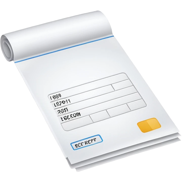 empty receipt emoji
