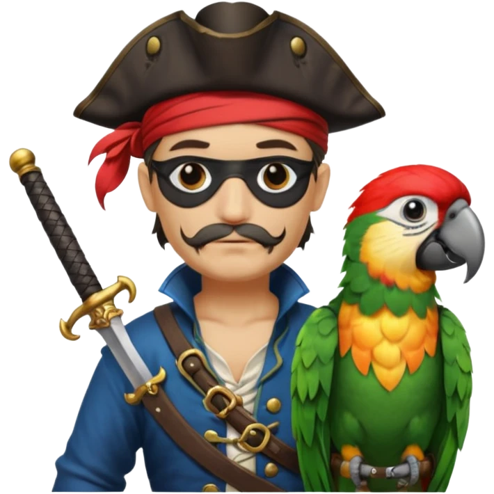 pirate and parrot emoji