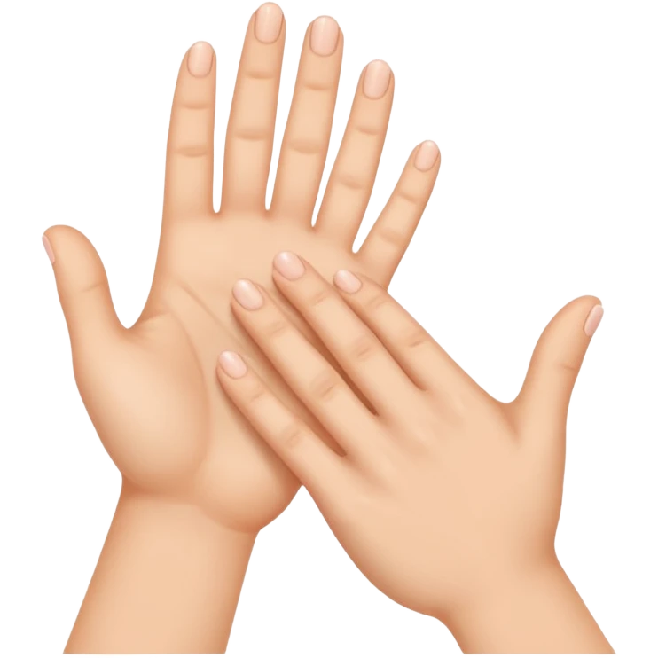 Two hands touching all finger tips emoji
