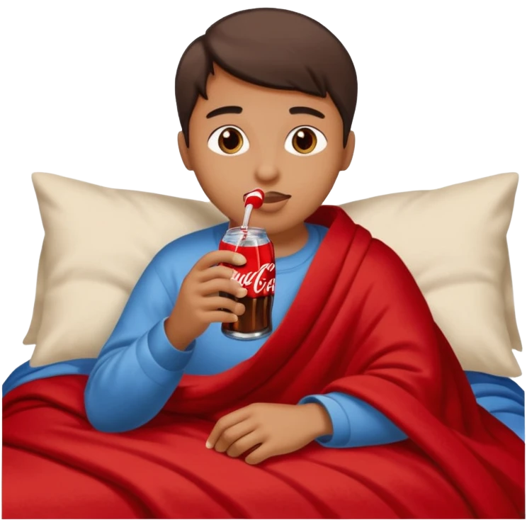As una persona tomando coca el cama emoji