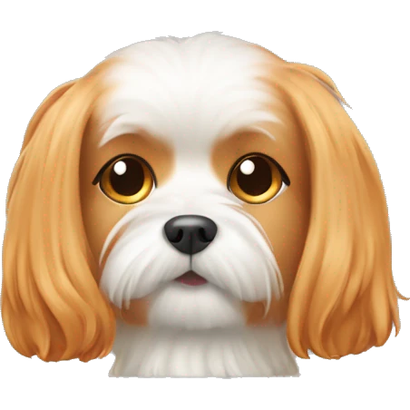 Maltese dog with ginger cat At the same time emoji