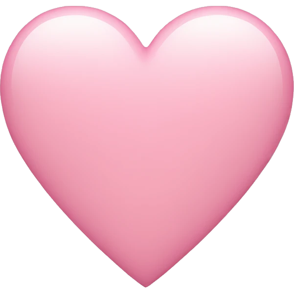 Soft pink heart emoji
