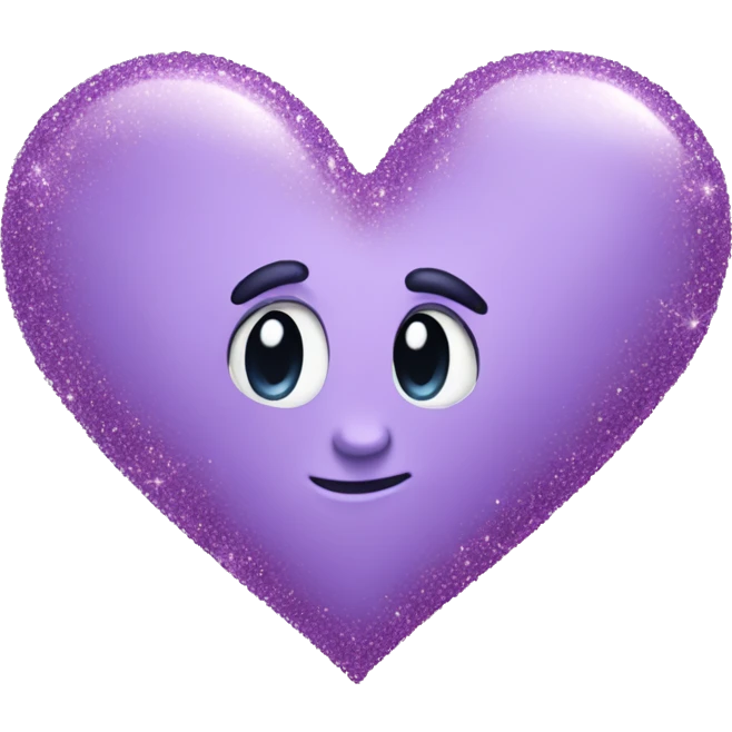 lilac heart sparking with glitter emoji