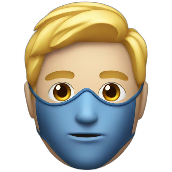 portrait superhero with mask, specialist in Reviews emoji