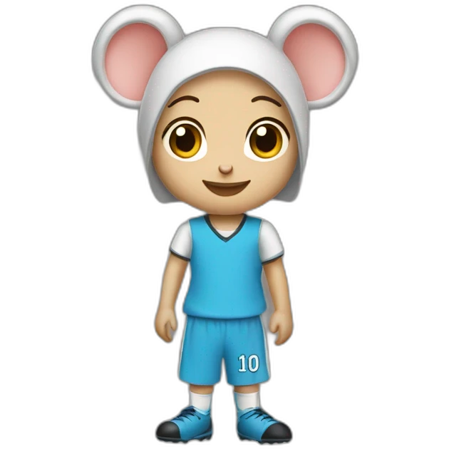Une souris footeuse emoji