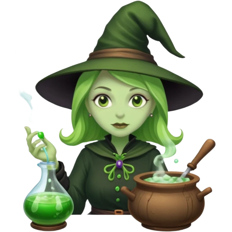 green witch cooking potion emoji