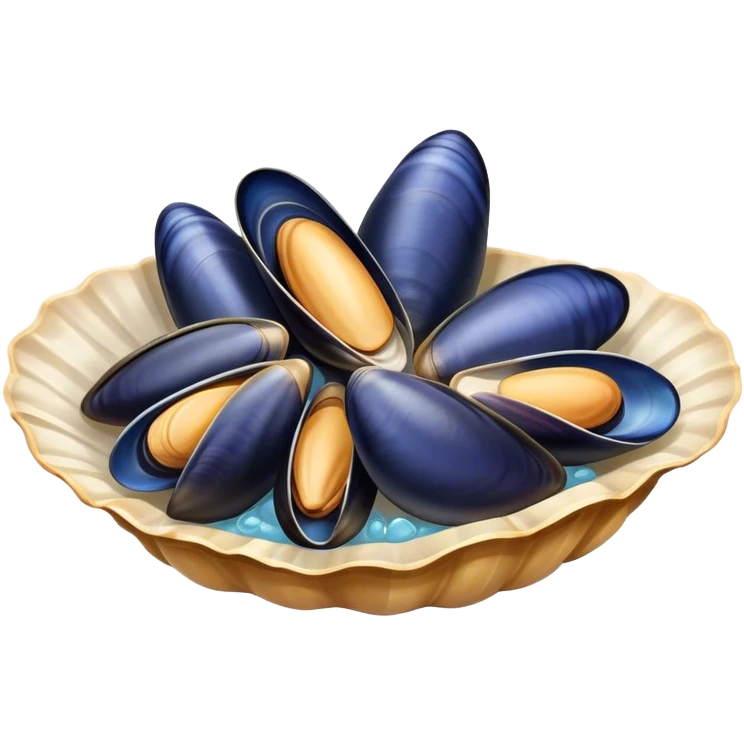 Mussels in shell emoji