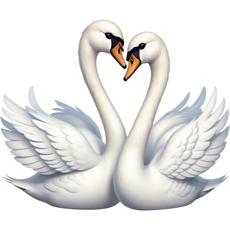 Swan couple love emoji