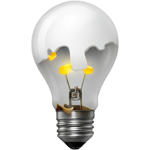 A broken bulb emoji