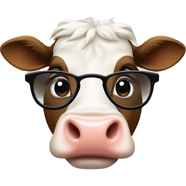 cow bow a lunette emoji