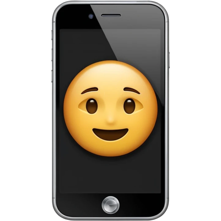 apple style emoji of a smartphone with a notification on screen emoji
