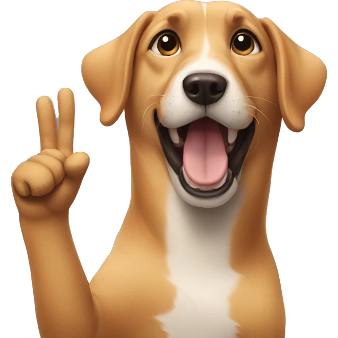 dog high five emoji