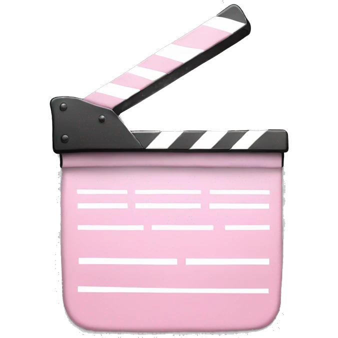 Light pink film clapper emoji