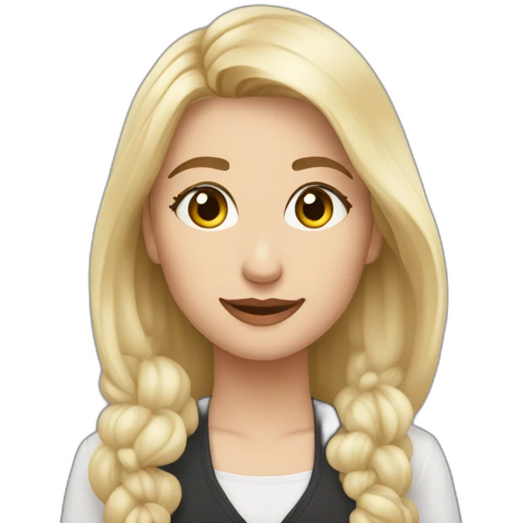 Белая девушка с черными волосами emoji
