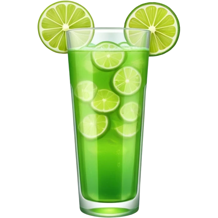 tropical green drink with straw emoji