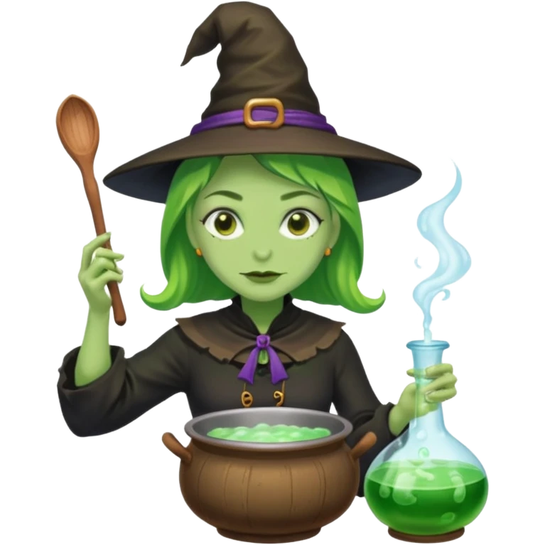 green witch cooking potion emoji