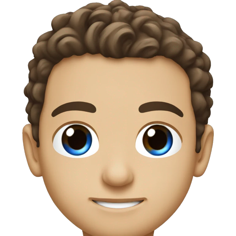 Lando norris mclaren with blue eyes and a mole emoji