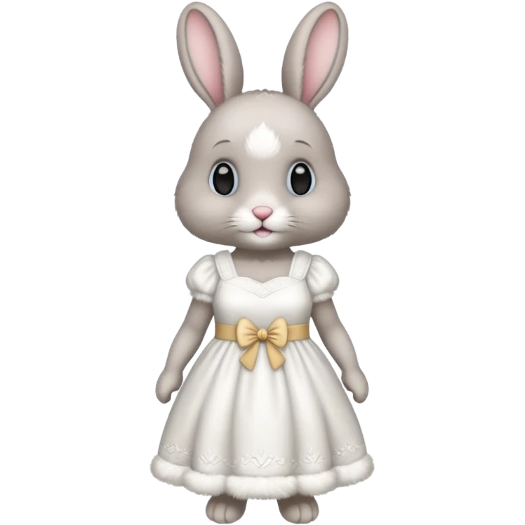 Rabbit wearing a dress emoji