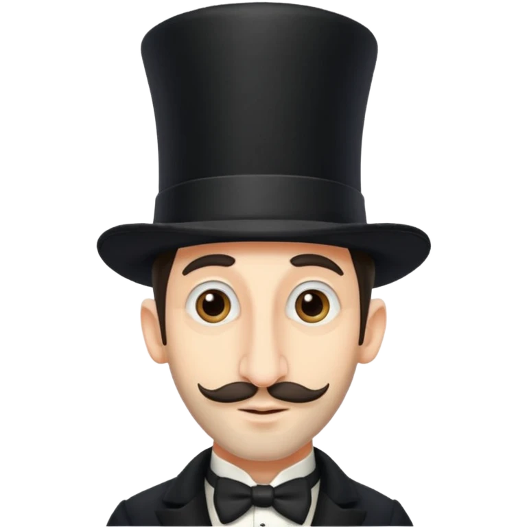 Jewish man with long nose and a top hat emoji