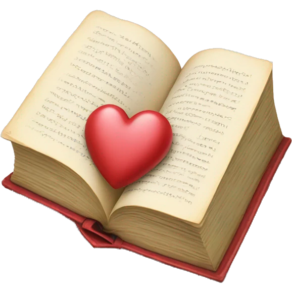 Book in the shape of a heart emoji